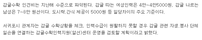 감귤농가 올해도 